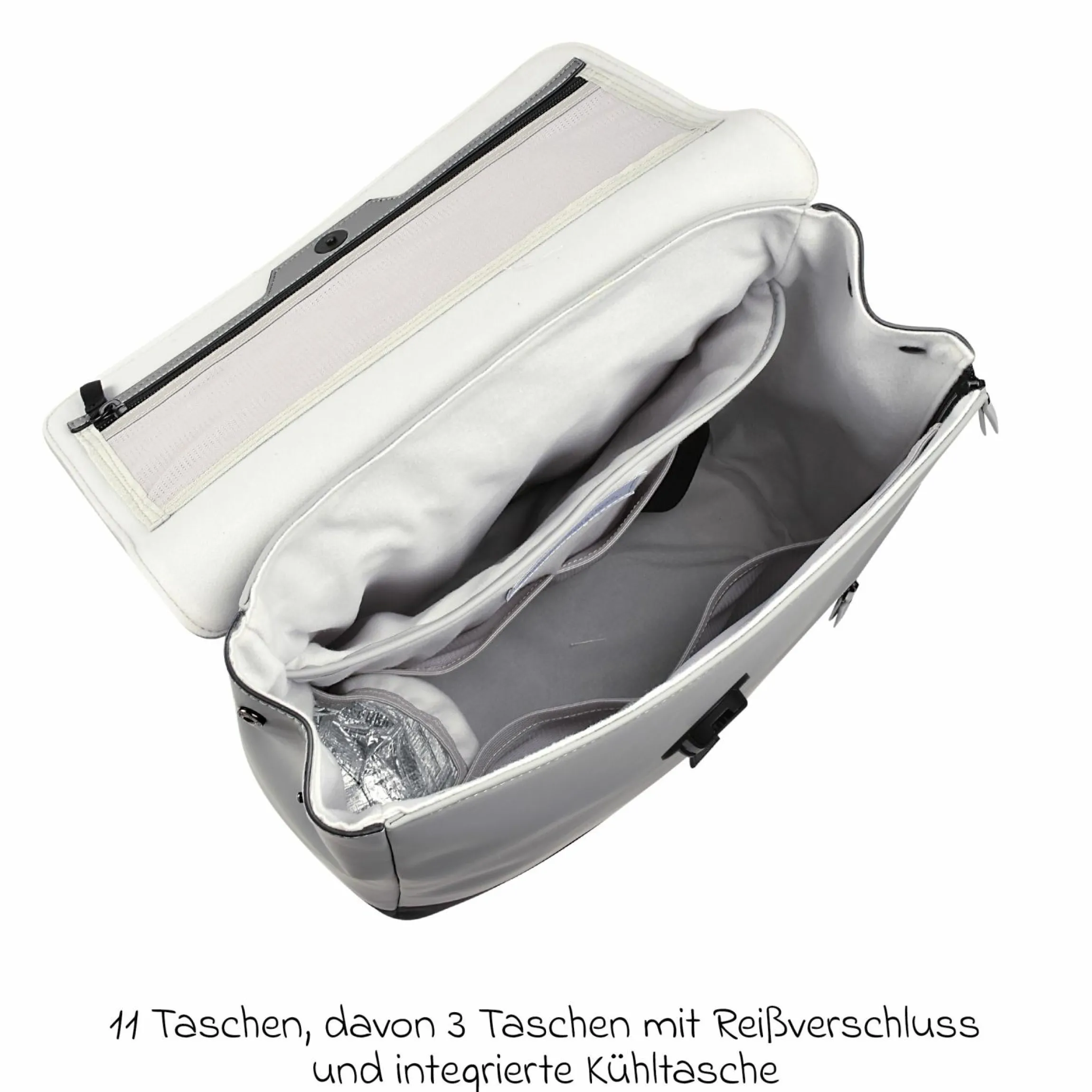 Wickelrucksack inkl. Wickelunterlage & Kinderwagenbefestigung - Oslo - Mineral Grey