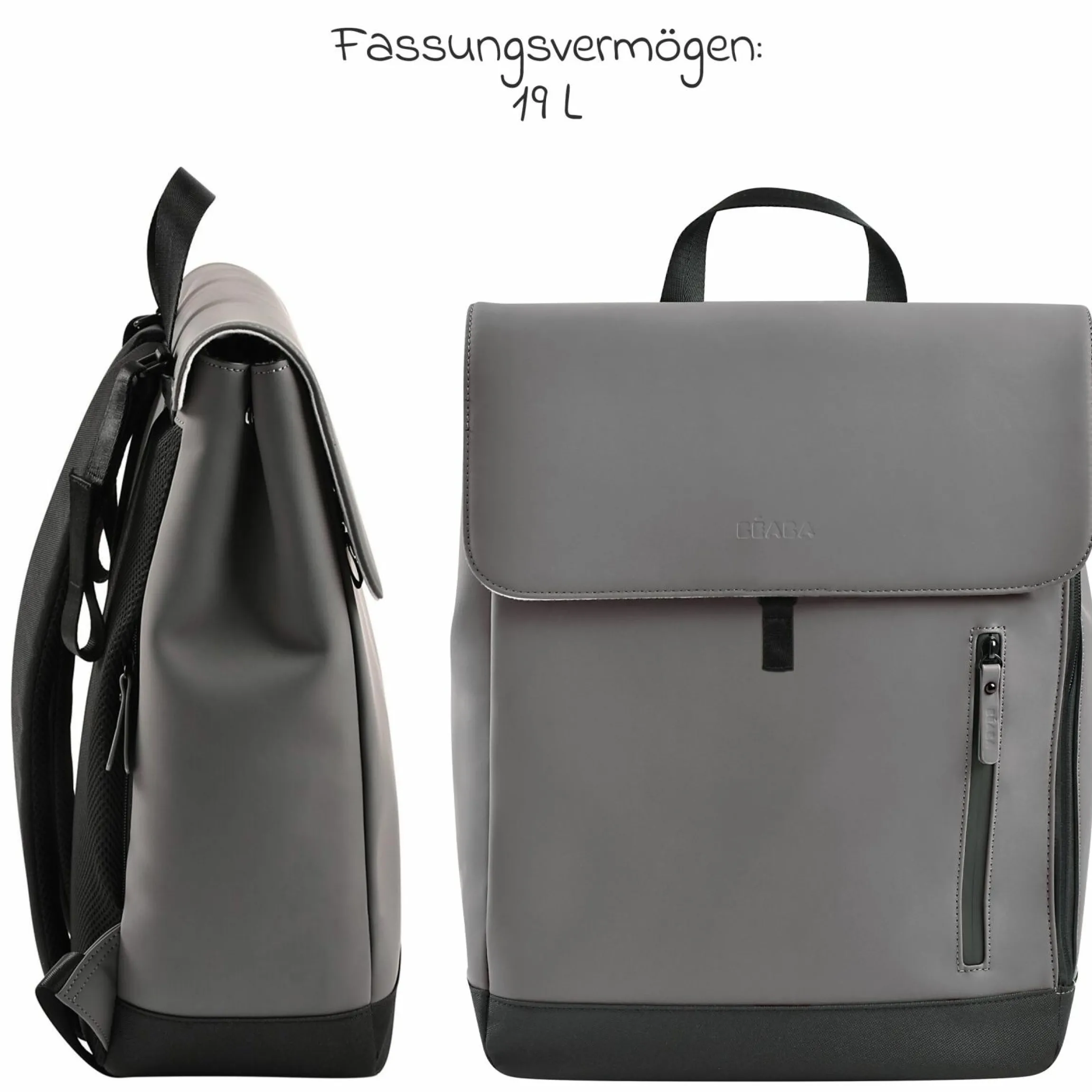 Wickelrucksack inkl. Wickelunterlage & Kinderwagenbefestigung - Oslo - Mineral Grey