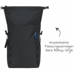 Wickelrucksack Outdoor Rolltop Backpack - Black