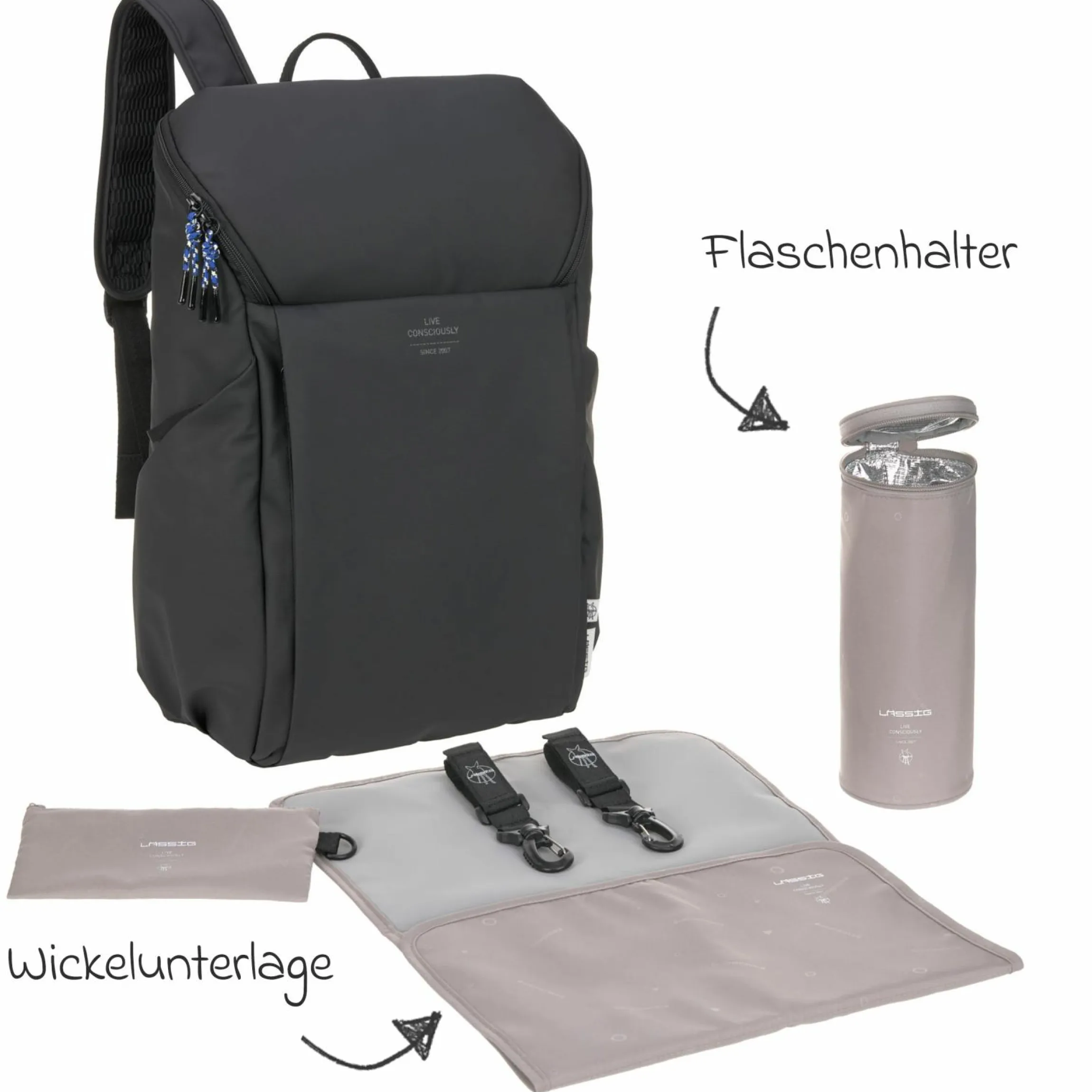 Wickelrucksack Slender Up Backpack - Black