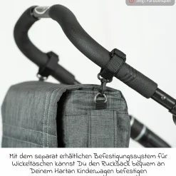 Wickelrucksack Space Bag Casual Rolltop inkl. Wickelauflage, Schmutztasche & Flaschenhalter - Happy Feet - Kollektion 2024