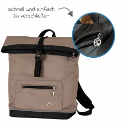 Wickelrucksack Space Bag Casual Rolltop inkl. Wickelauflage, Schmutztasche & Flaschenhalter - Happy Feet - Kollektion 2024