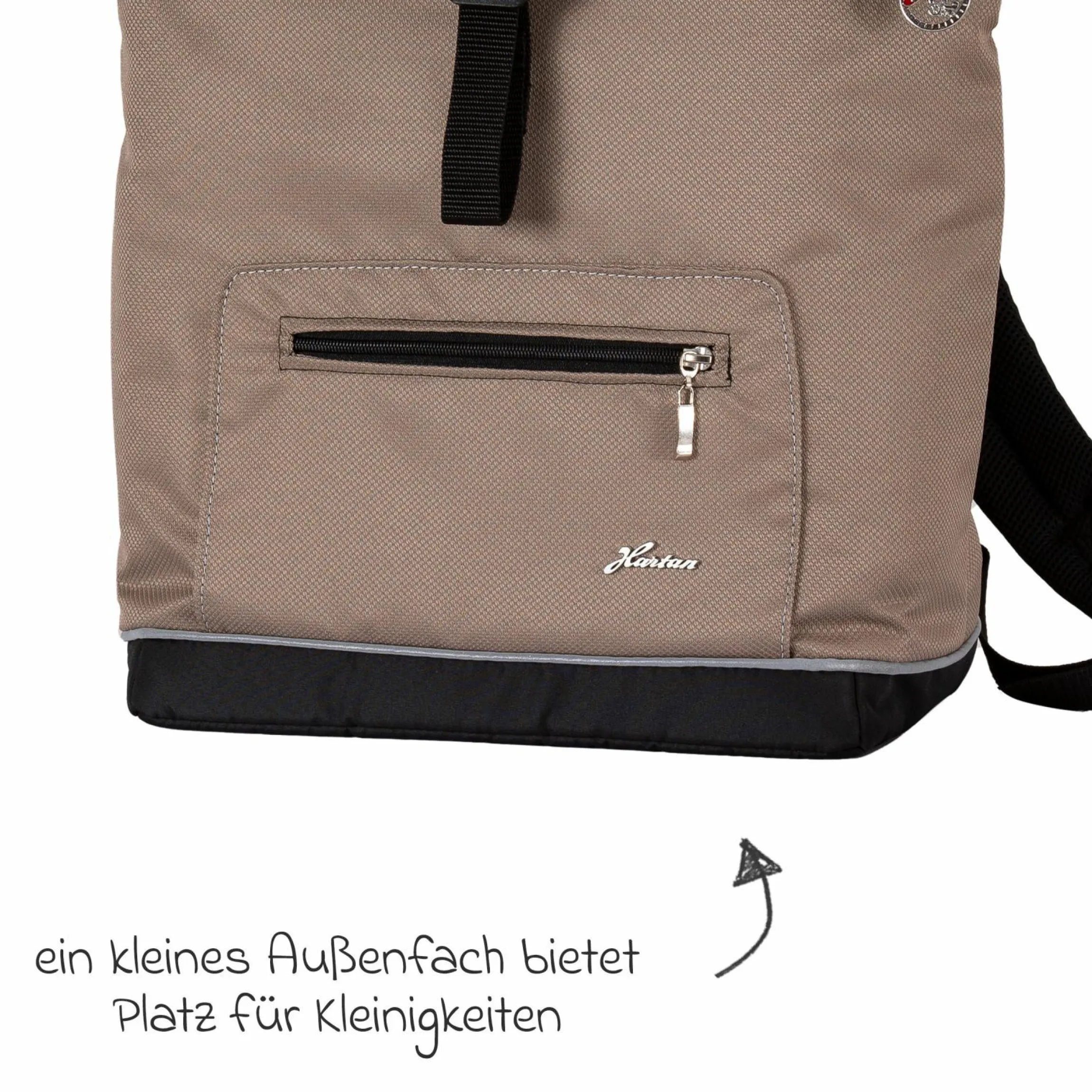 Wickelrucksack Space Bag Casual Rolltop inkl. Wickelauflage, Schmutztasche & Flaschenhalter - Happy Feet - Kollektion 2024