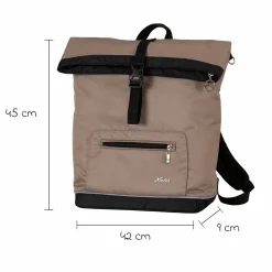 Wickelrucksack Space Bag Casual Rolltop inkl. Wickelauflage, Schmutztasche & Flaschenhalter - Happy Feet - Kollektion 2024