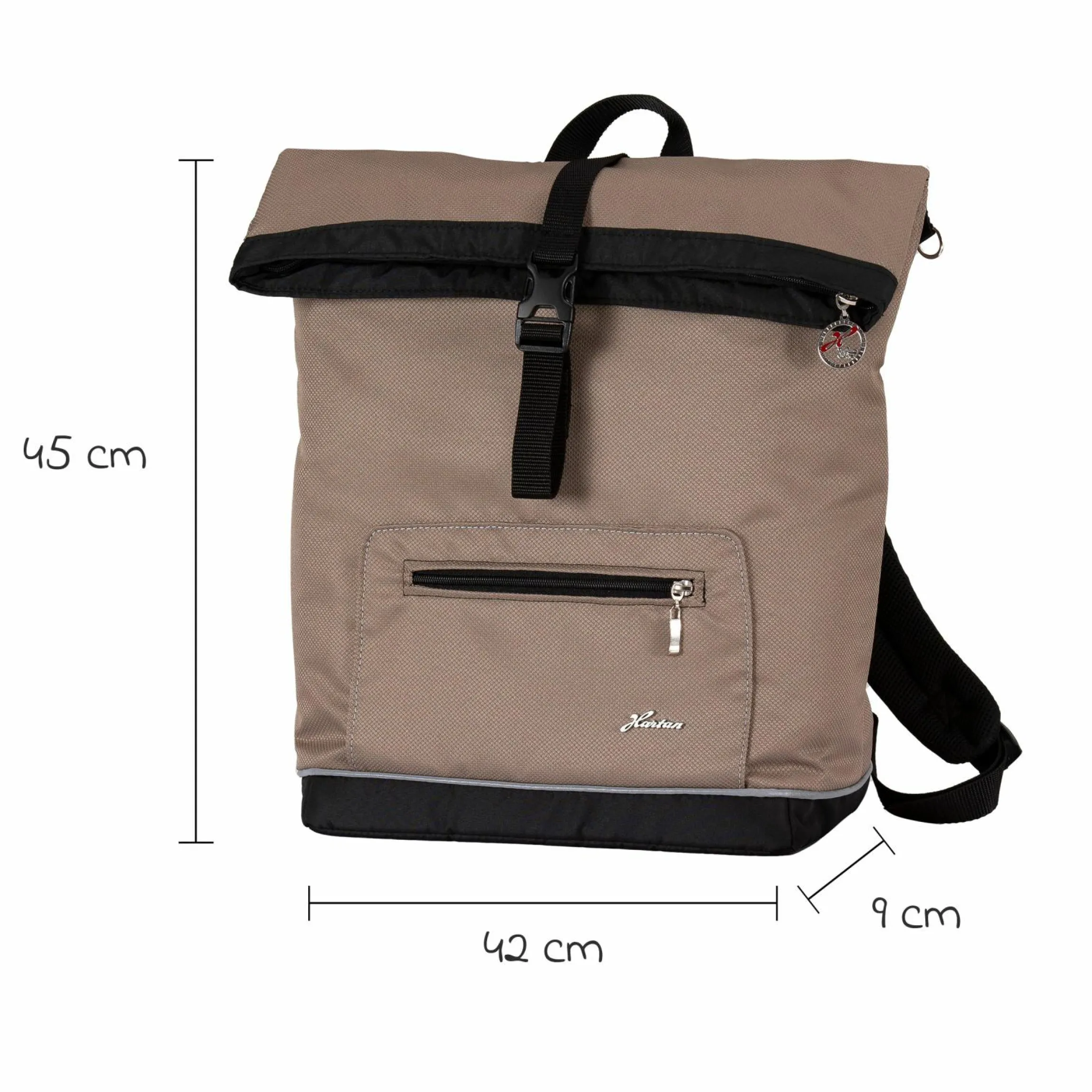 Wickelrucksack Space Bag Casual Rolltop inkl. Wickelauflage, Schmutztasche & Flaschenhalter - Happy Feet - Kollektion 2024