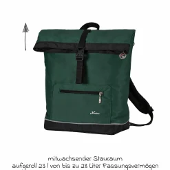 Wickelrucksack Space Bag Casual Rolltop inkl. Wickelauflage, Schmutztasche & Flaschenhalter - Panda Family - Kollektion 2024