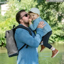 Wickelrucksack Space Bag Casual Rolltop inkl. Wickelauflage, Schmutztasche & Flaschenhalter - Panda Family - Kollektion 2024