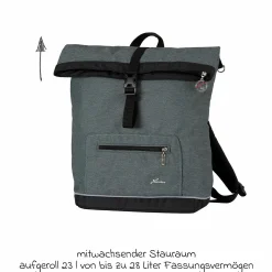 Wickelrucksack Space Bag Casual Rolltop inkl. Wickelauflage, Schmutztasche & Flaschenhalter - Animal Stars - Kollektion 2024