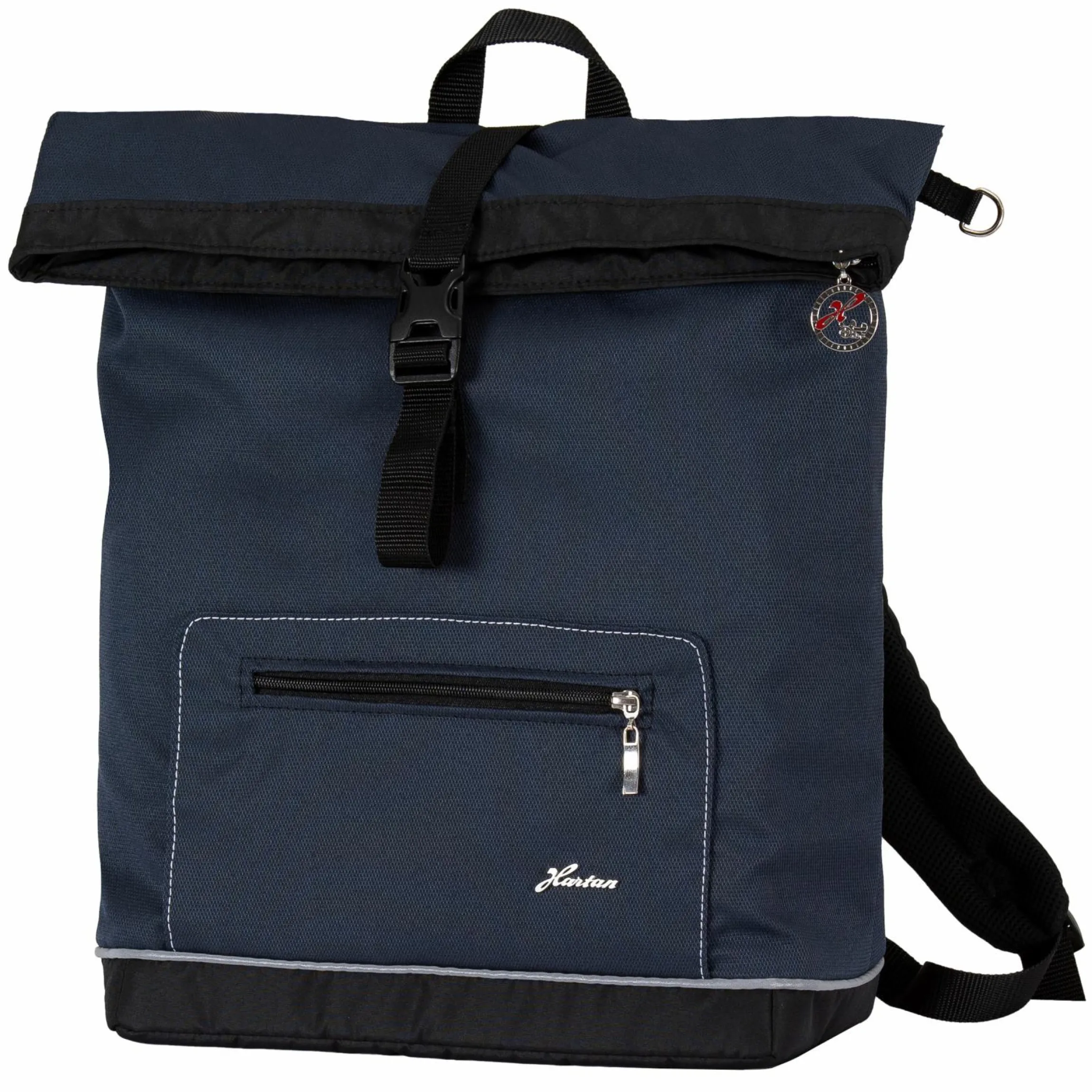 Wickelrucksack Space Bag Casual Rolltop inkl. Wickelauflage, Schmutztasche & Flaschenhalter - Navy Stripes - Kollektion 2024