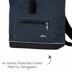 Wickelrucksack Space Bag Casual Rolltop inkl. Wickelauflage, Schmutztasche & Flaschenhalter - Navy Stripes - Kollektion 2024
