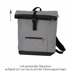 Wickelrucksack Space Bag Casual Rolltop inkl. Wickelauflage, Schmutztasche & Flaschenhalter - Little Zoo - Kollektion 2024
