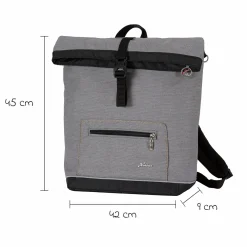 Wickelrucksack Space Bag Casual Rolltop inkl. Wickelauflage, Schmutztasche & Flaschenhalter - Little Zoo - Kollektion 2024