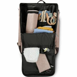 Wickelrucksack Tour mit großem Frontfach - inkl. Wickelunterlage & Zubehör - Pure Edition - Grain