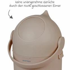 Wickel-Set mit Wickelunterlage Softy & Windeleimer Dropy - Taupe