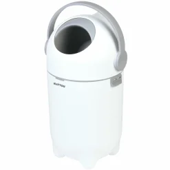 Wickel-Set mit Wickelunterlage Softy & Windeleimer Dropy - Grau Weiß