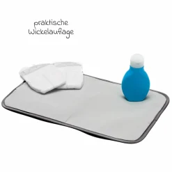 Wickeltasche Daybag die moderne Tragetasche, mit Wickelauflage, isolierter Flaschenhalter inkl. Kinderwagenbefestigung - Alabaster Natur