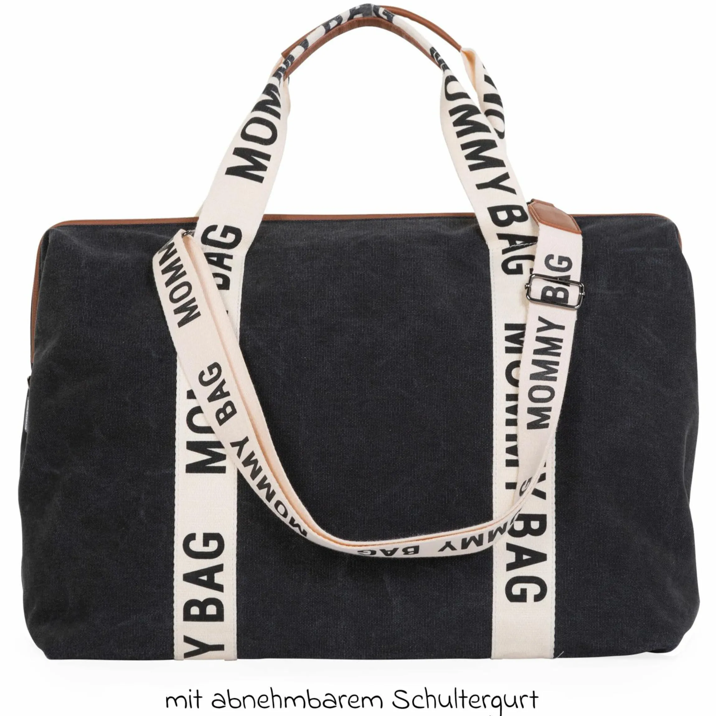 Wickeltasche Mommy Bag - Signature Canvas - Schwarz