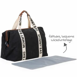 Wickeltasche Mommy Bag - Signature Canvas - Schwarz
