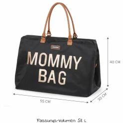 Wickeltasche Mommy Bag - Schwarz / Gold