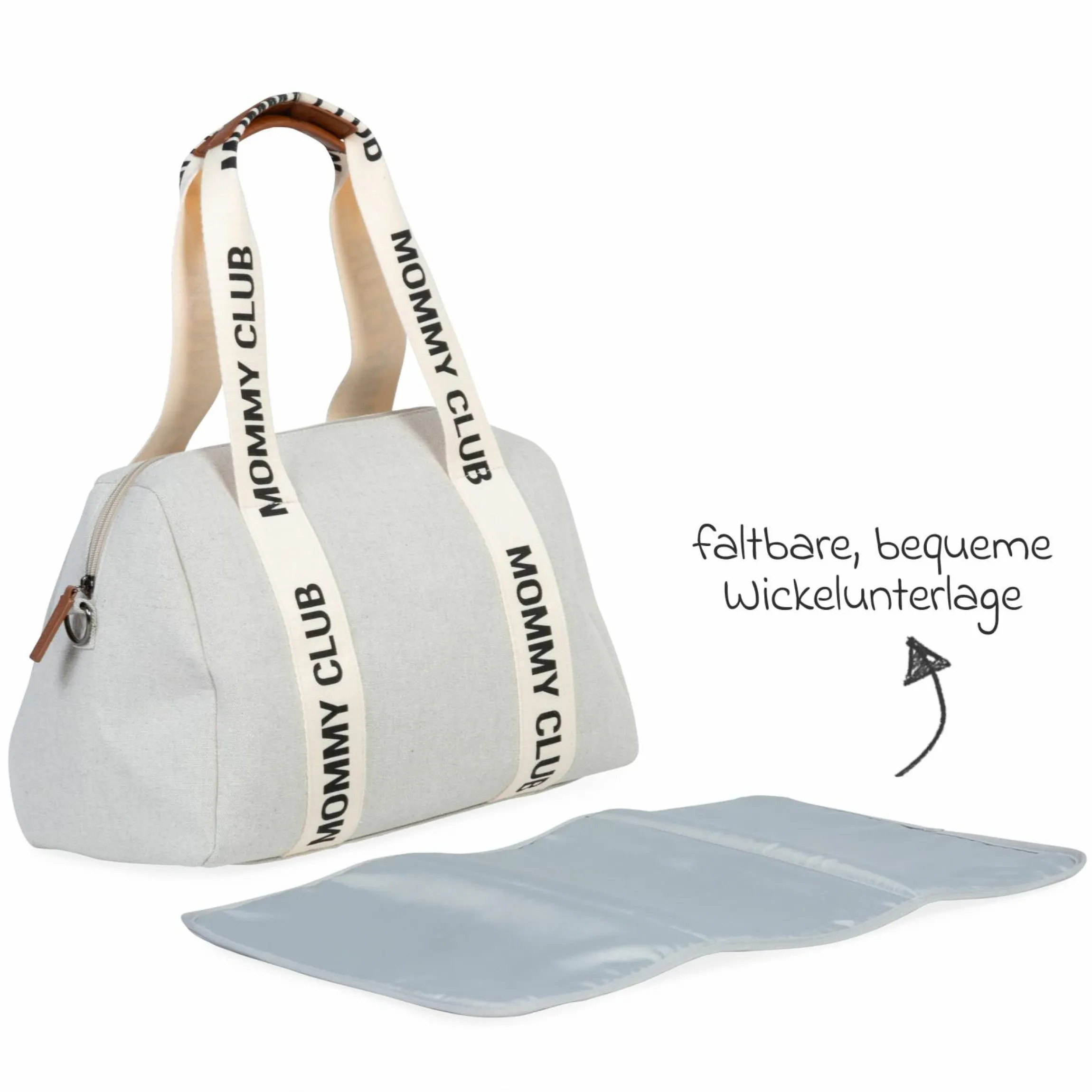Wickeltasche Mommy Club - Signature Canvas - Offwhite