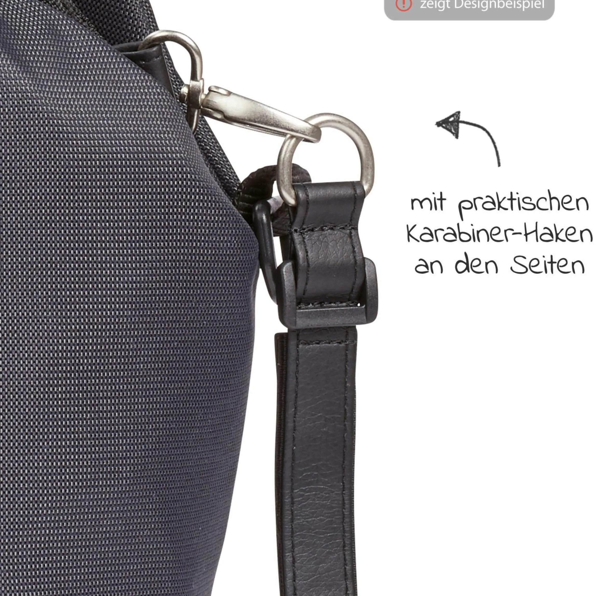Wickeltasche N°5 mit Wickelunterlage, Reißverschlusstasche, Täschchen & Isolierbehälter - Sand - Kollektion 2024