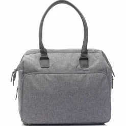Wickeltasche Oxford mit Wickelunterlage, Innen- & Außenfächer - Grau Melange Exklusiv