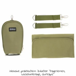 Wickeltasche Palma mit Wickelunterlage und Thermotasche - Oliv