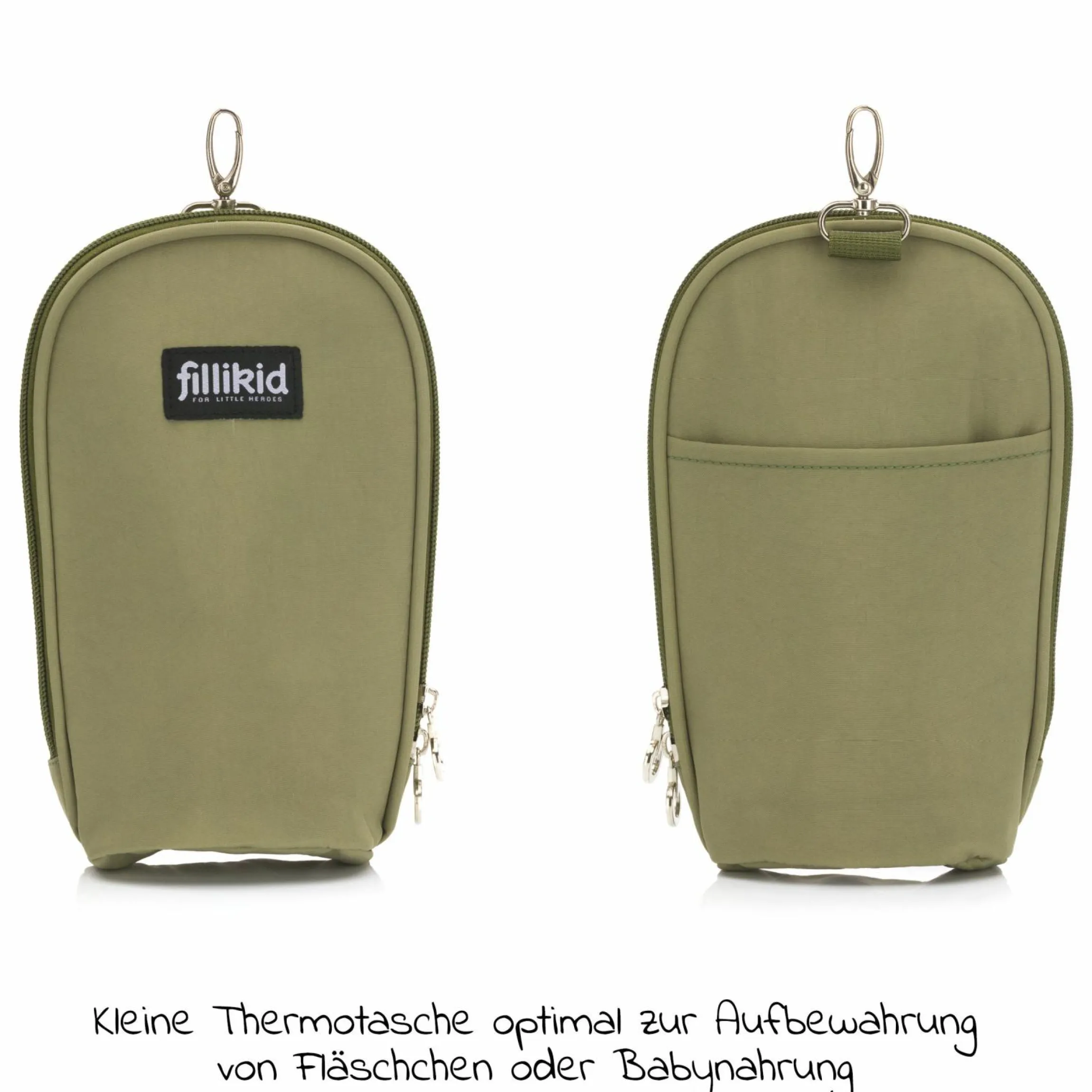 Wickeltasche Palma mit Wickelunterlage und Thermotasche - Oliv