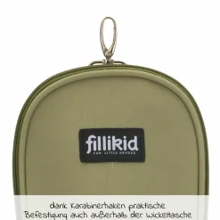 Wickeltasche Palma mit Wickelunterlage und Thermotasche - Oliv