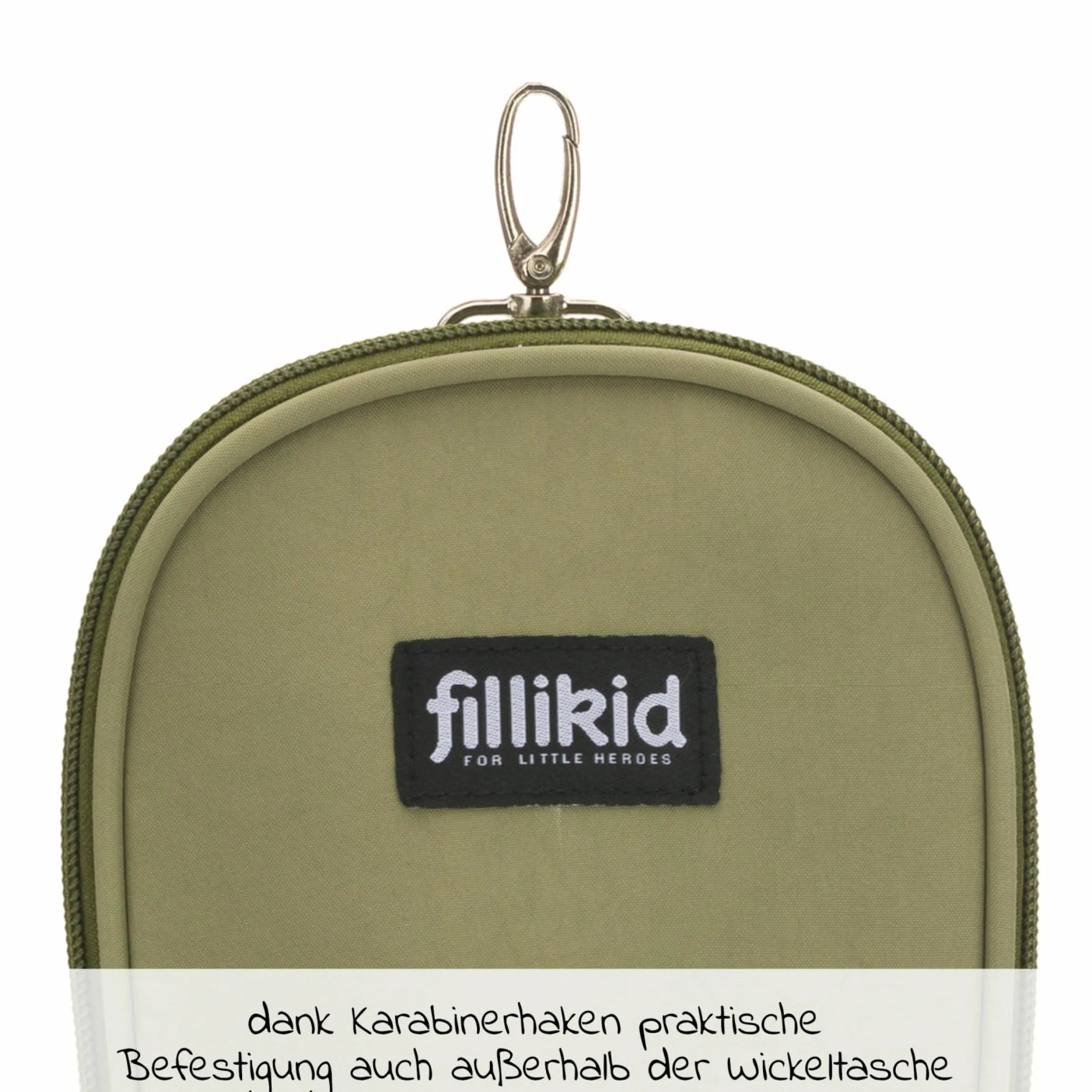 Wickeltasche Palma mit Wickelunterlage und Thermotasche - Oliv