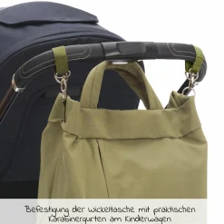 Wickeltasche Palma mit Wickelunterlage und Thermotasche - Oliv