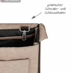 Wickeltasche Urban - inkl. Wickelunterlage & viel Zubehör - Biscuit