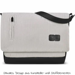 Wickeltasche Urban - inkl. Wickelunterlage & viel Zubehör - Biscuit