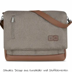 Wickeltasche Urban - inkl. Wickelunterlage & viel Zubehör - Fashion Edition - Nature