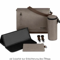 Wickeltasche Urban inkl. Wickelunterlage & viel Zubehör - Pure - Nature - Kollektion 2025