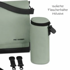 Wickeltasche Urban inkl. Wickelunterlage & viel Zubehör - Pine - Kollektion 2025