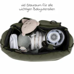 Wickeltasche Urban inkl. Wickelunterlage & viel Zubehör - Pure - Avocado - Kollektion 2025