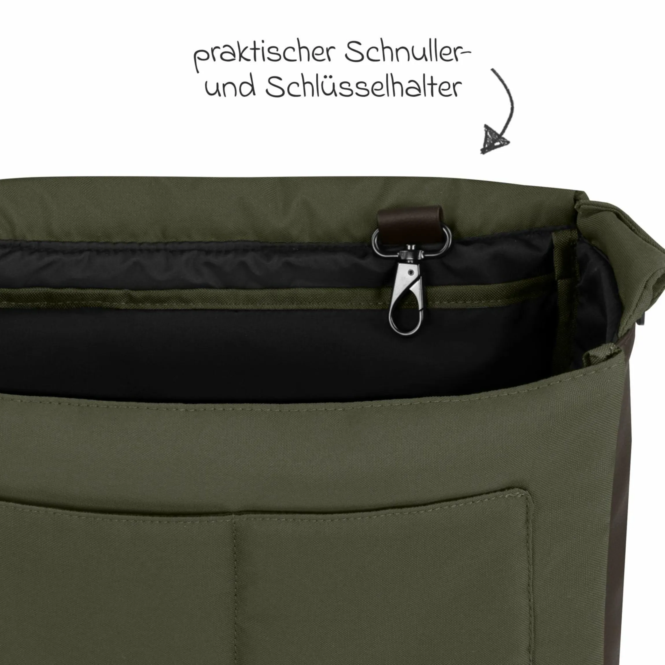 Wickeltasche Urban inkl. Wickelunterlage & viel Zubehör - Pure - Avocado - Kollektion 2025
