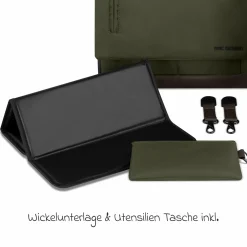 Wickeltasche Urban inkl. Wickelunterlage & viel Zubehör - Pure - Avocado - Kollektion 2025