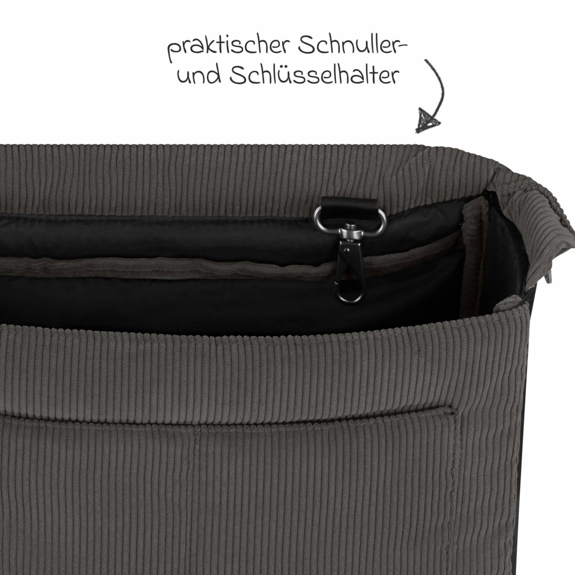 Wickeltasche Urban inkl. Wickelunterlage & viel Zubehör - Almond - Kollektion 2025
