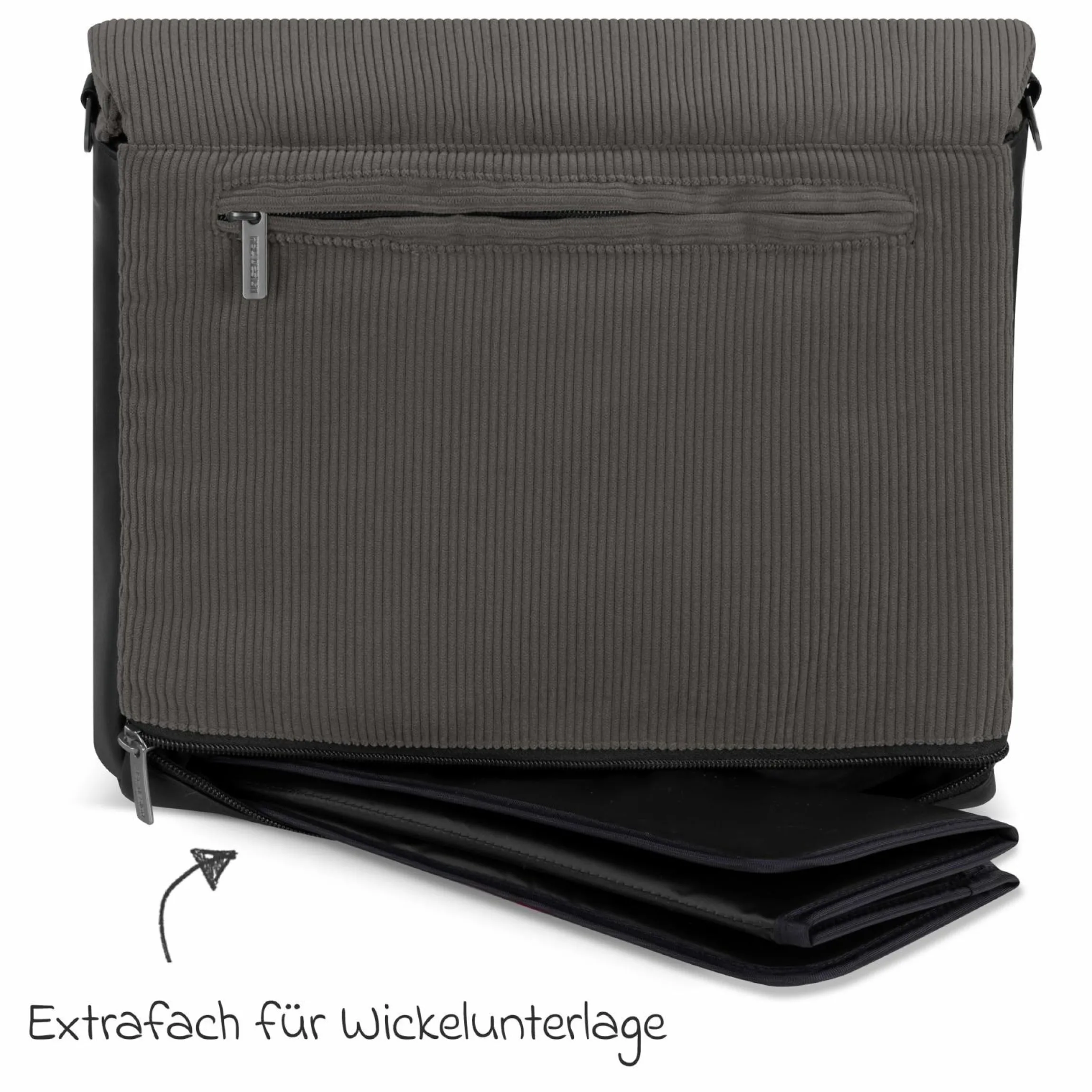 Wickeltasche Urban inkl. Wickelunterlage & viel Zubehör - Almond - Kollektion 2025