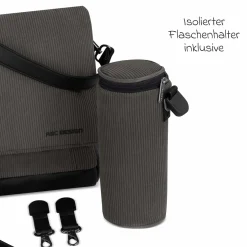 Wickeltasche Urban inkl. Wickelunterlage & viel Zubehör - Almond - Kollektion 2025
