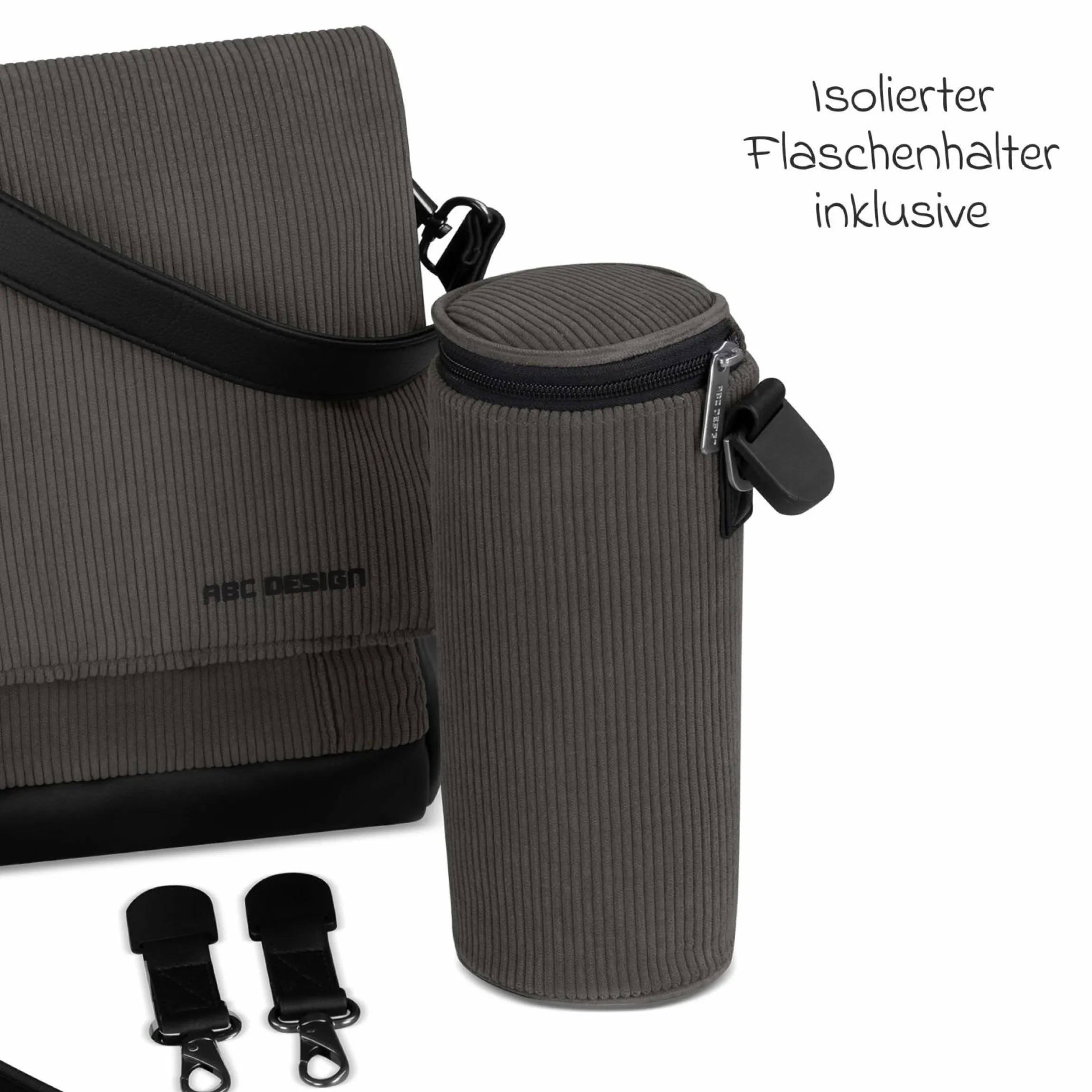 Wickeltasche Urban inkl. Wickelunterlage & viel Zubehör - Almond - Kollektion 2025