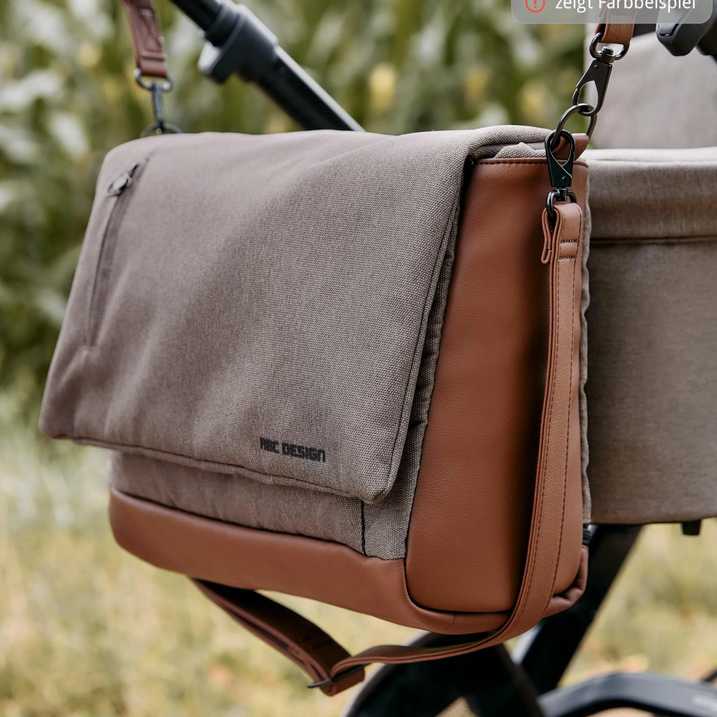 Wickeltasche Urban inkl. Wickelunterlage & viel Zubehör - Almond - Kollektion 2025