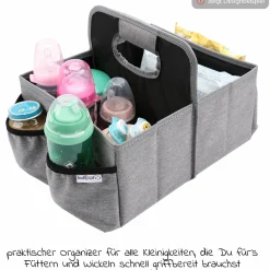 Wickeltisch-Organizer BO 500 - Grey & Black