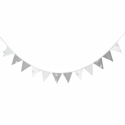 Wimpelkette Little Stars - Grau Weiß