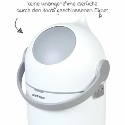 Windeleimer Dropy - Weiß Grau
