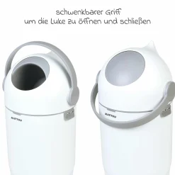 Windeleimer Dropy - Weiß Grau