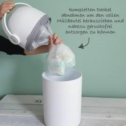 Windeleimer Odour Off - für herkömmliche Müllbeutel - White