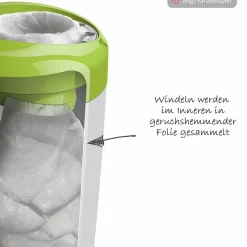 Windeleimer Simplee Sangenic inkl. 1 Nachfüllkassette   - Greenfilm™ - Weiß Grau